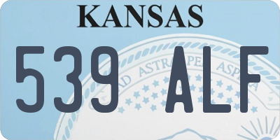 KS license plate 539ALF