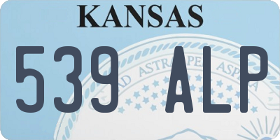 KS license plate 539ALP