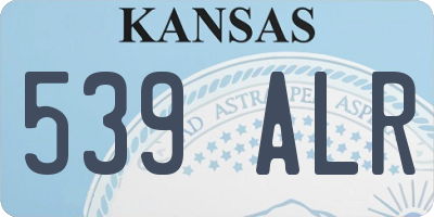 KS license plate 539ALR