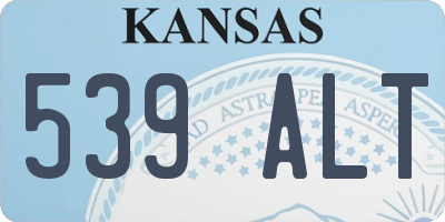 KS license plate 539ALT