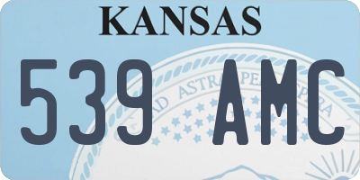 KS license plate 539AMC