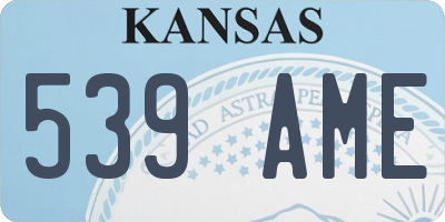 KS license plate 539AME