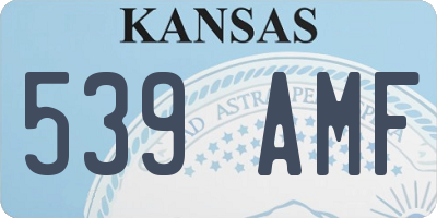 KS license plate 539AMF