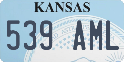 KS license plate 539AML