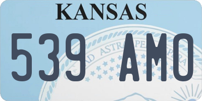 KS license plate 539AMO