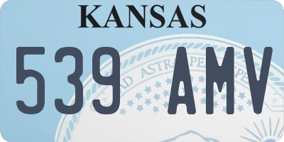 KS license plate 539AMV