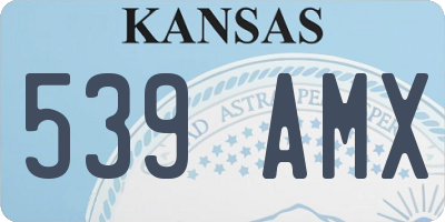 KS license plate 539AMX