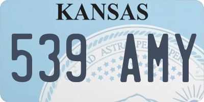 KS license plate 539AMY