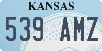 KS license plate 539AMZ