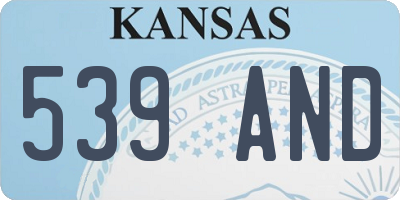 KS license plate 539AND