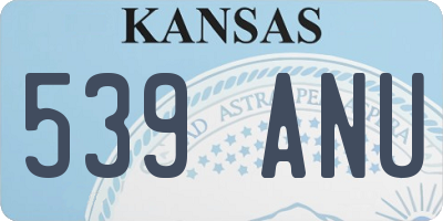KS license plate 539ANU