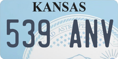 KS license plate 539ANV
