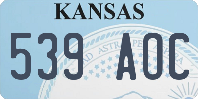 KS license plate 539AOC