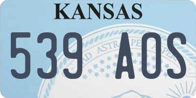 KS license plate 539AOS