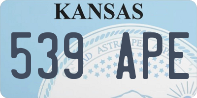 KS license plate 539APE