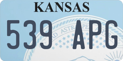 KS license plate 539APG