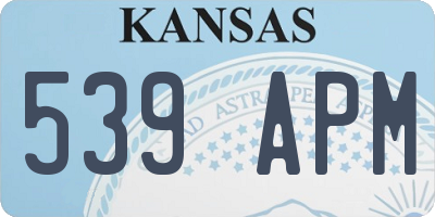 KS license plate 539APM