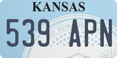 KS license plate 539APN