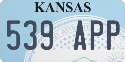 KS license plate 539APP