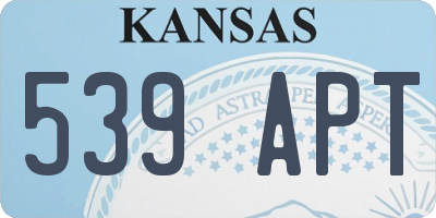 KS license plate 539APT