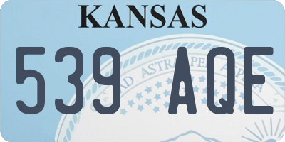 KS license plate 539AQE