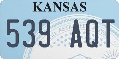 KS license plate 539AQT