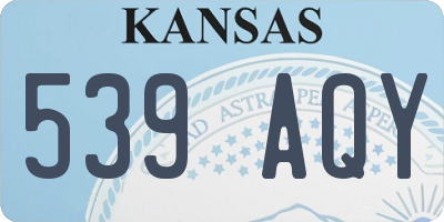 KS license plate 539AQY