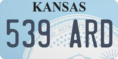 KS license plate 539ARD