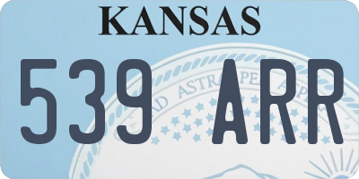 KS license plate 539ARR
