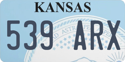 KS license plate 539ARX