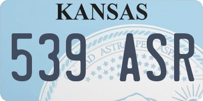 KS license plate 539ASR