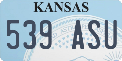 KS license plate 539ASU