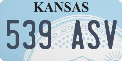 KS license plate 539ASV