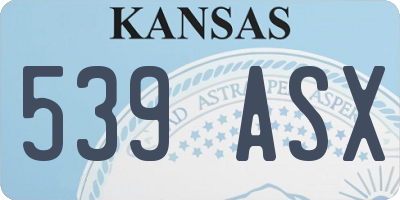 KS license plate 539ASX