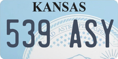 KS license plate 539ASY