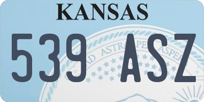 KS license plate 539ASZ