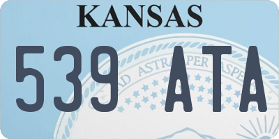 KS license plate 539ATA