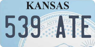 KS license plate 539ATE