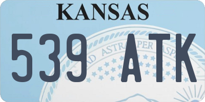 KS license plate 539ATK