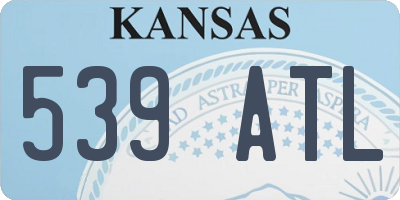 KS license plate 539ATL