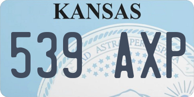 KS license plate 539AXP