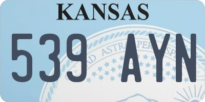 KS license plate 539AYN