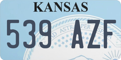 KS license plate 539AZF