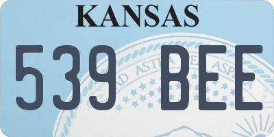 KS license plate 539BEE