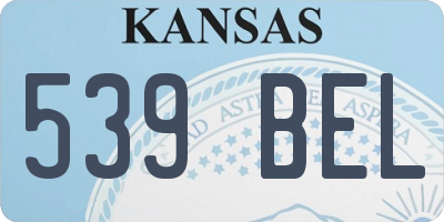 KS license plate 539BEL