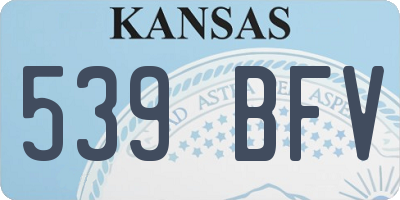 KS license plate 539BFV