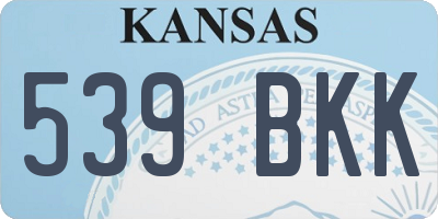 KS license plate 539BKK