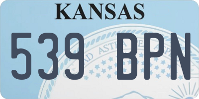 KS license plate 539BPN