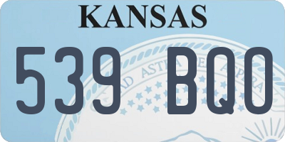 KS license plate 539BQO