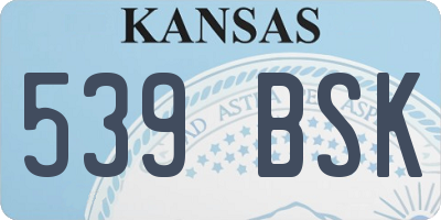 KS license plate 539BSK